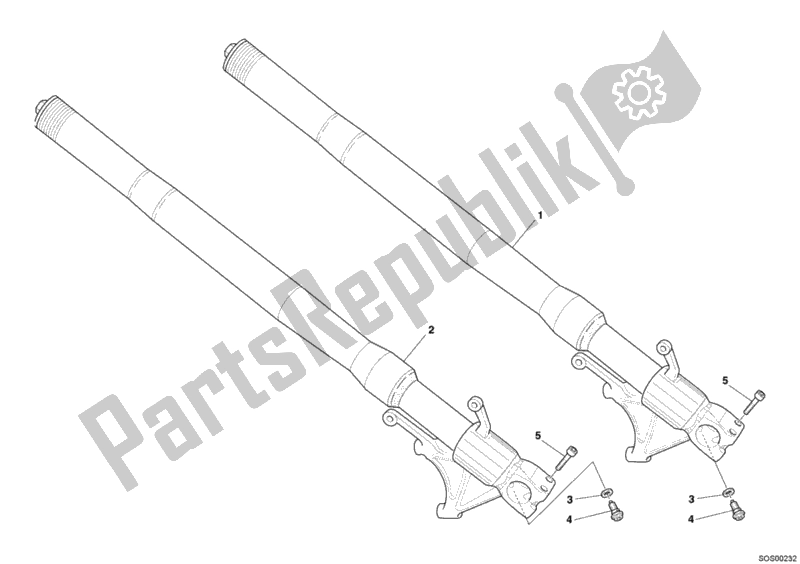 Toutes les pièces pour le Fourche Avant du Ducati Superbike 999 R 2006